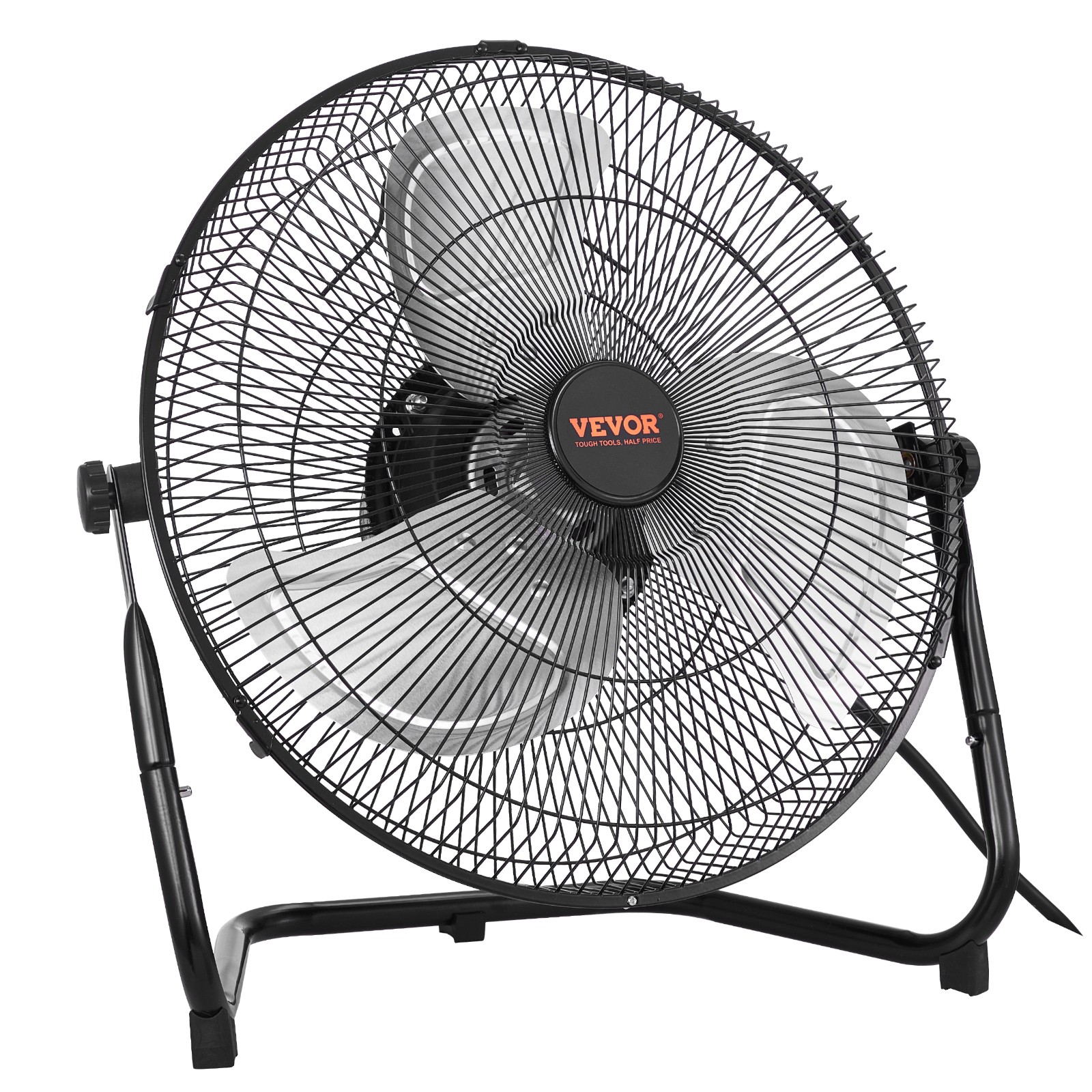 VEVOR 14" Floor Fan 3 Speeds 360° Adjustable Tilt High-Velocity Industrial Fan