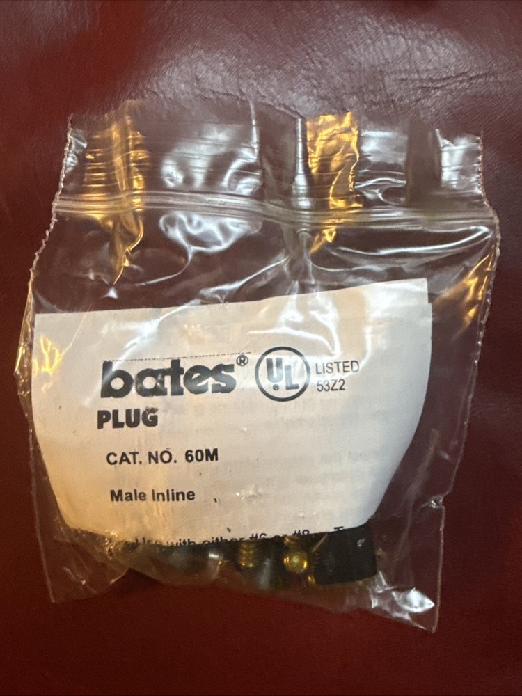 BATES G60 Inline Stage Pin, 60 Amp, 125/250 Volt