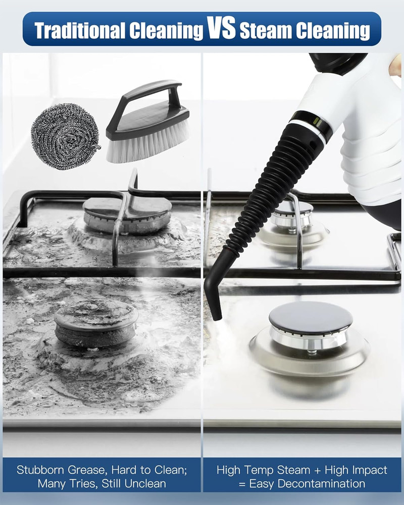 Steam Cleaner Multi-Surface 11pcs Accessories White