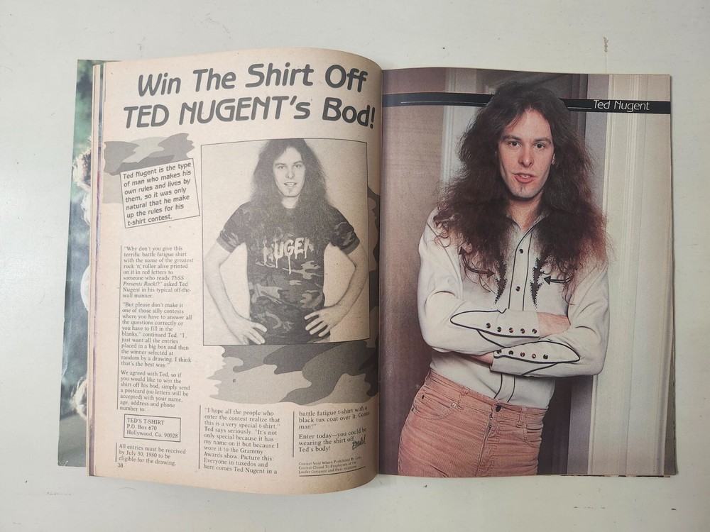 Tiger Beat Vintage 1980 Rock Magazine Van Halen KISS Cheap Trick Blondie POSTER