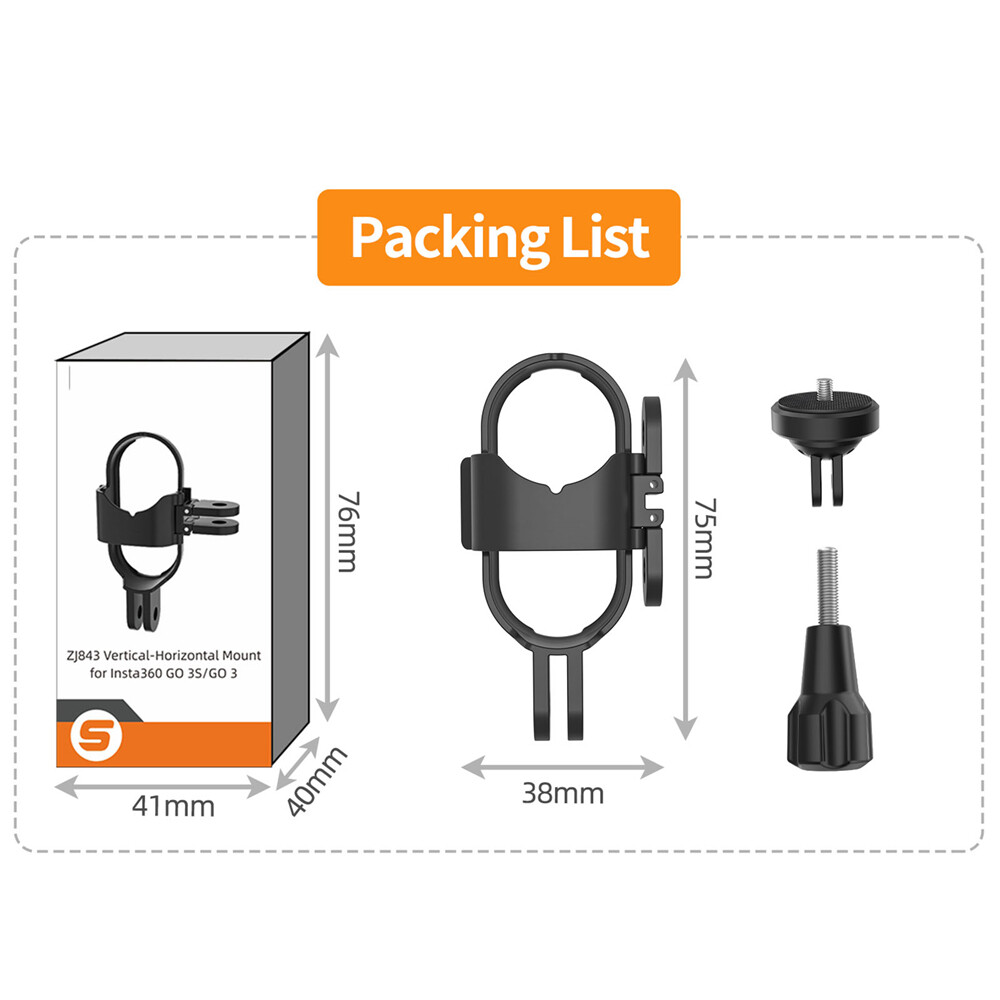 Foldable Vertical-Horizontal Mount Adapter for Insta360 GO 3S/GO 3