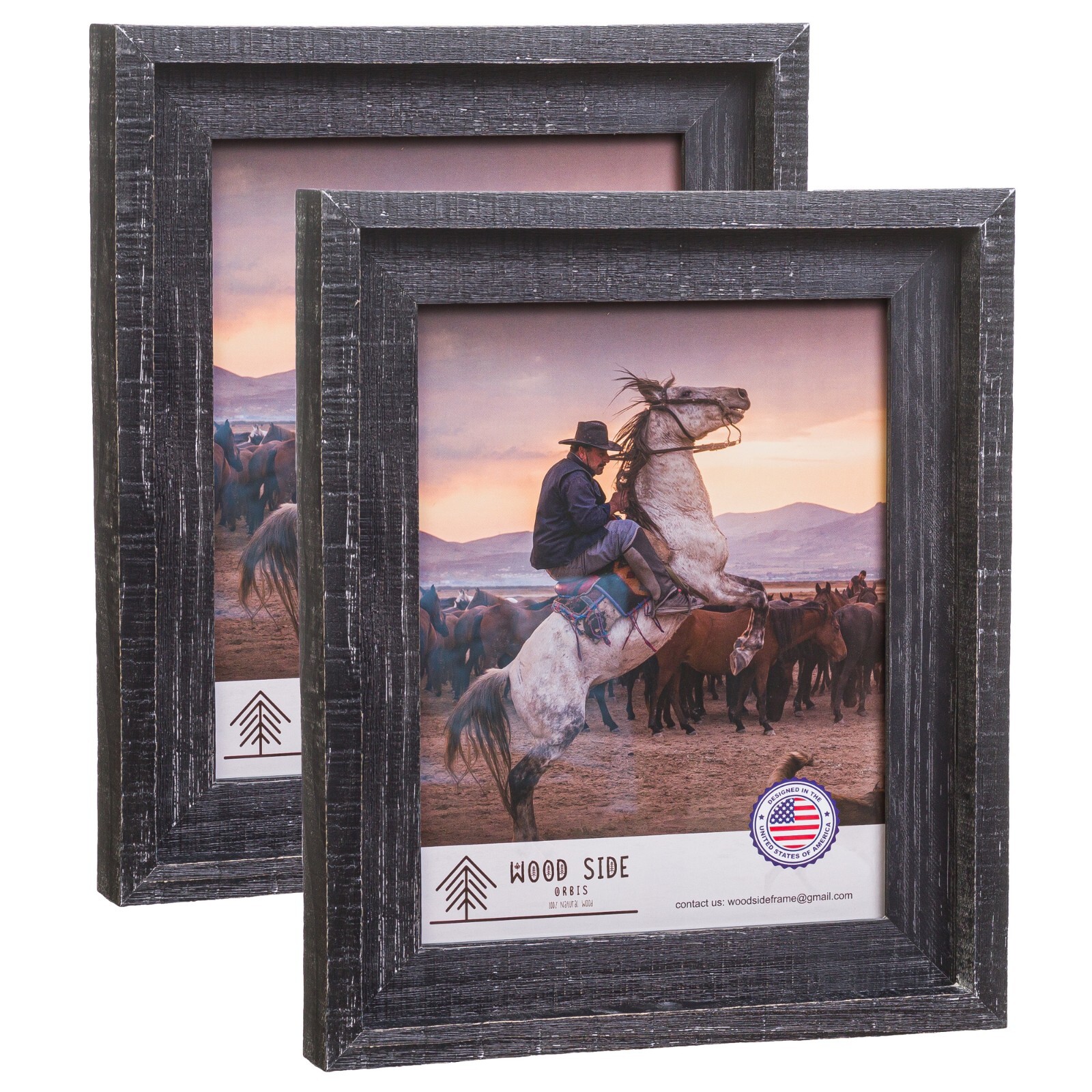 Rustic Barnwood Picture Frames - Natural Reclaimed Wood, 1 3/4" Frame Width