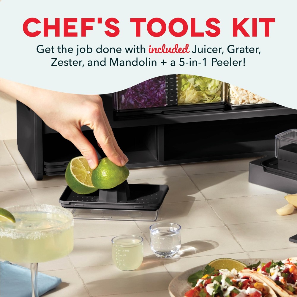 Gen 2 Recipe Prep & Storage Station 8 Essential Tools + Deluxe Cutting Board 14