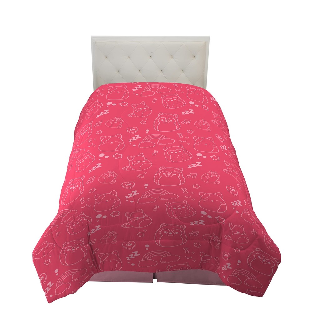 Squishmallows Reversible Comforter Twin Microfiber Super Soft Bedding Franco