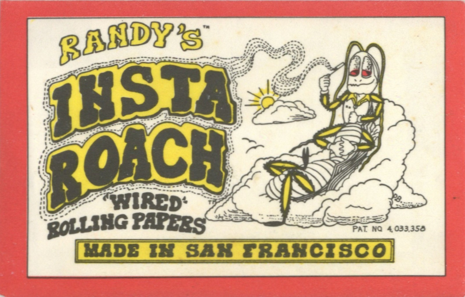 Vintage Randy's Insta Roach "Wired" Rolling Papers. Made in San Francisco. NOS