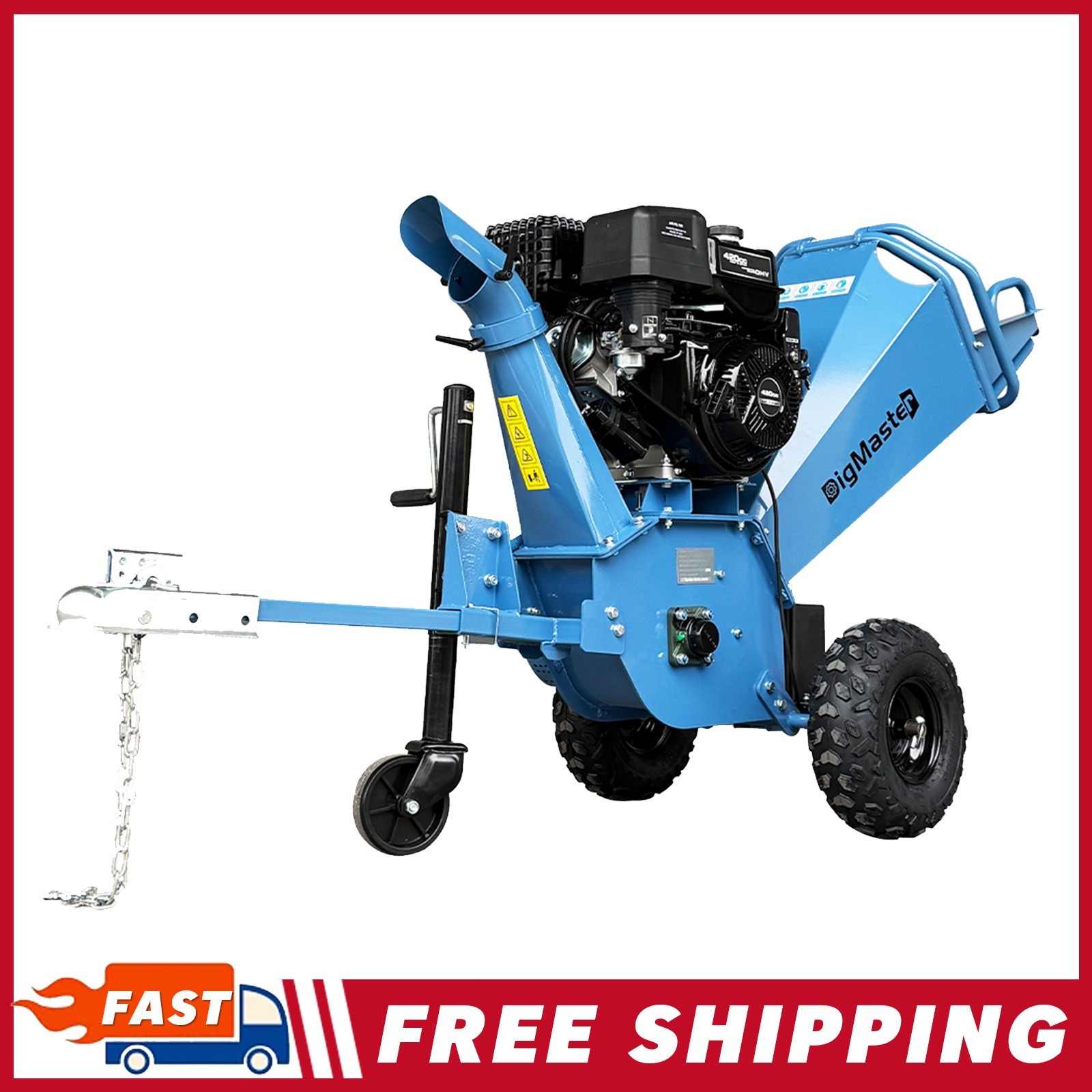 420cc 15hp Gas Powered E-start 5'' Wood Chipper With Towbar USA STOCK FREE SHIP