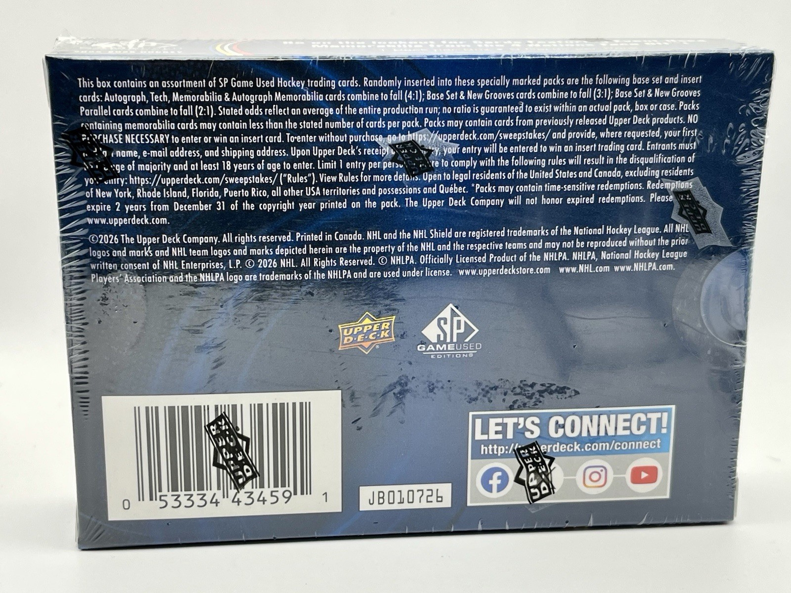 2025-26 Upper Deck SP Game Used Hockey Hobby Box - FACTORY SEALED