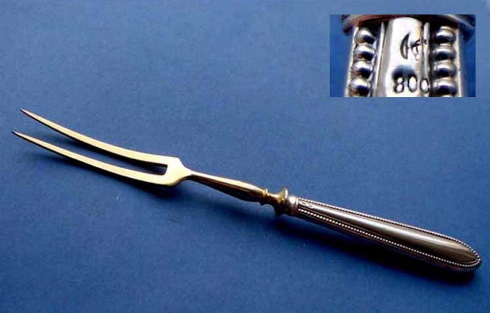 1. By 2. Fork/Serving Fork / Serving Fork, 800er Silver, XIX C.C202