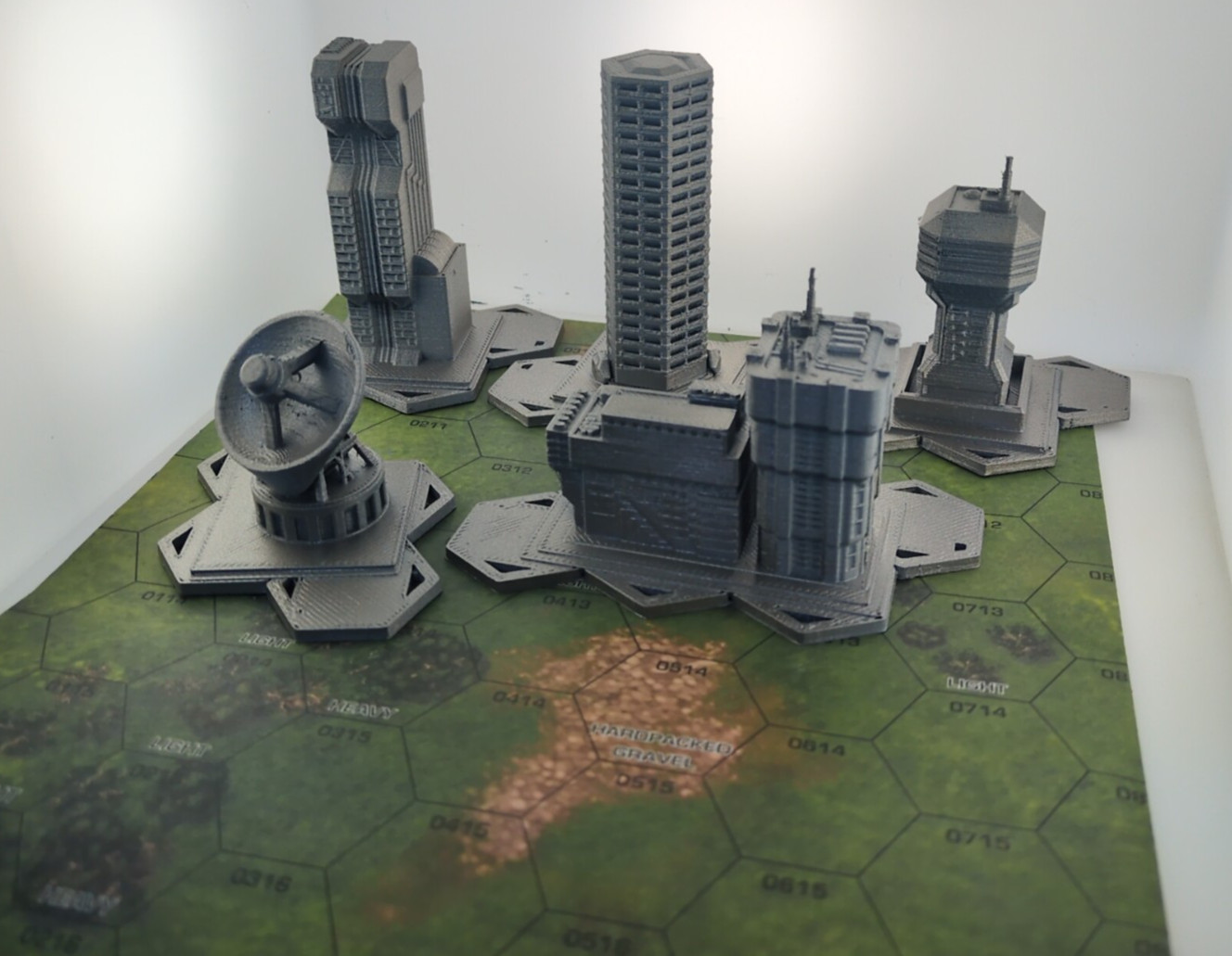 Cyberpunk hex set 2 6mm terrain FAST SHIP|Alternate Wargaming Miniature