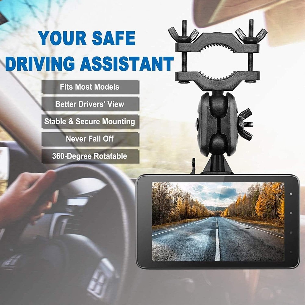 Dash Cam Mount, Universal Dash Camera Rear View Mirror Mount Holder Kit for M...