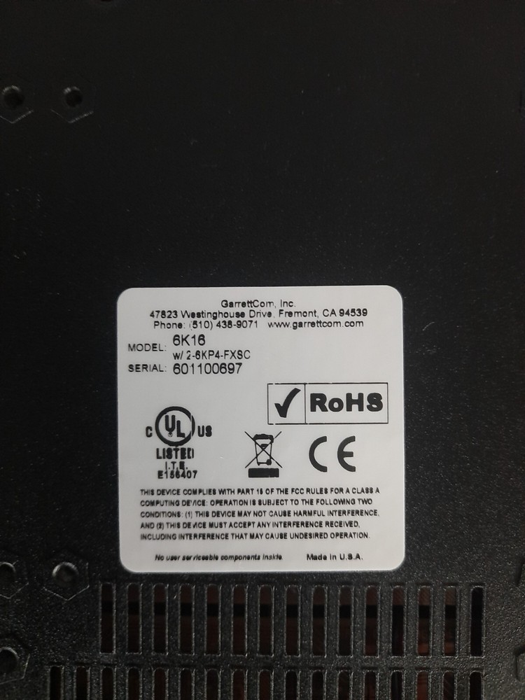 Garretcom Magnum 6K16 Network Switch