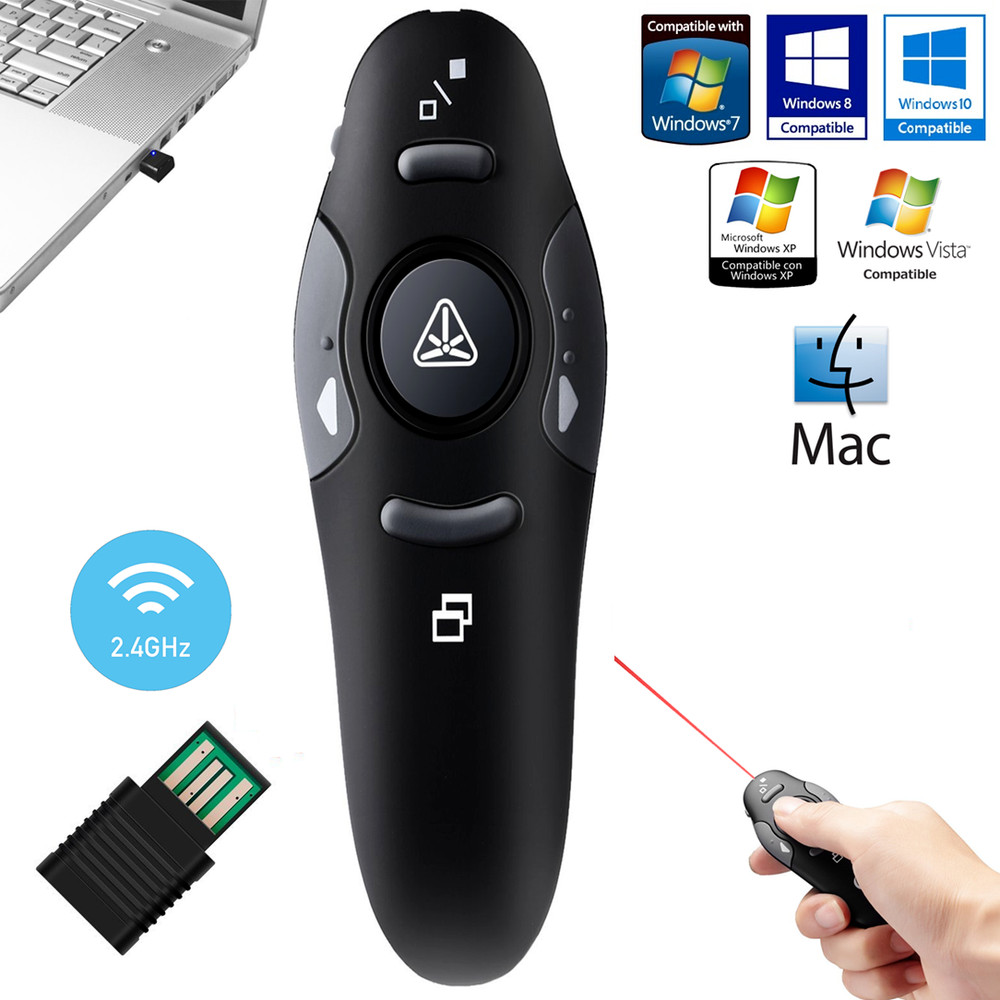 Power point Presentation Remote Control Wireless USB PPT Presenter Laser Pointer