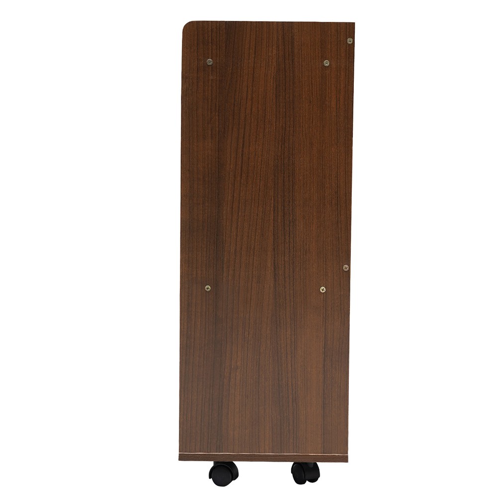 Filing Cabinet, Storage Shelf, Mobile Printer Stand,high-quality MDF,Dark Walnut
