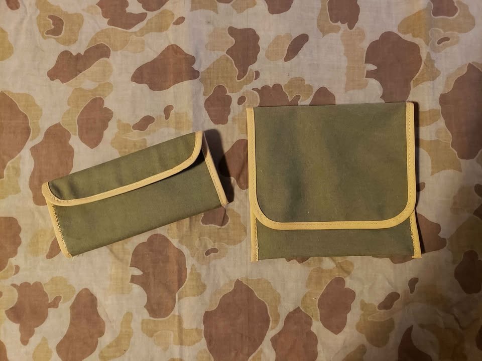 WWII US Military TOBACCO POUCH (empty). Plastic Lined, Reproduction