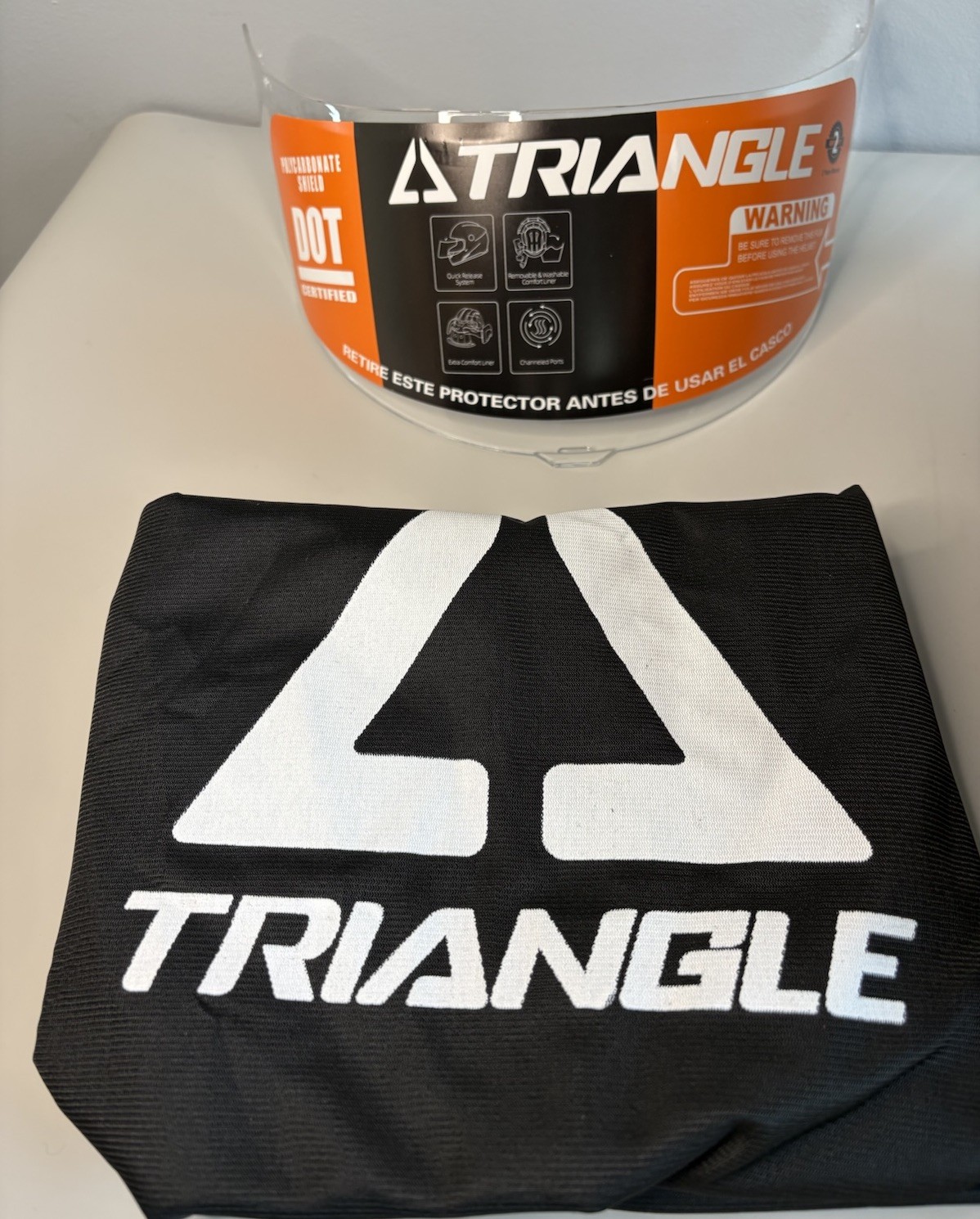 TRIANGLE Kids Motorcycle Helmet Small Full Face Lightweight w/ 2 Visors (Read)