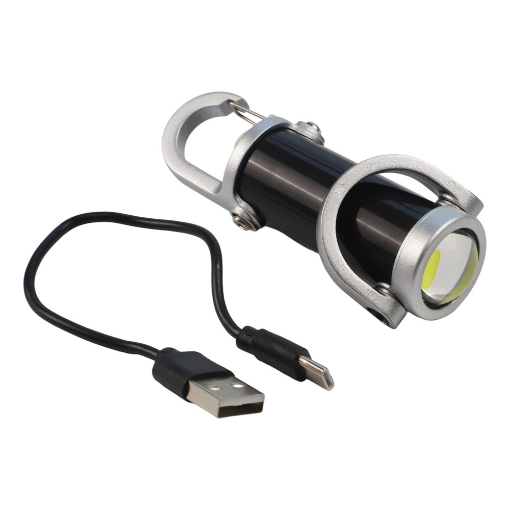Portable Keychain Flashlight with Waterproof Features and USB Charging