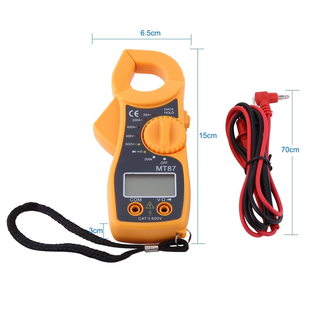 Digital Clamp Multimeter AC DC Voltmeter Ammeter Ohmmeter Volt Tester LCD Meter