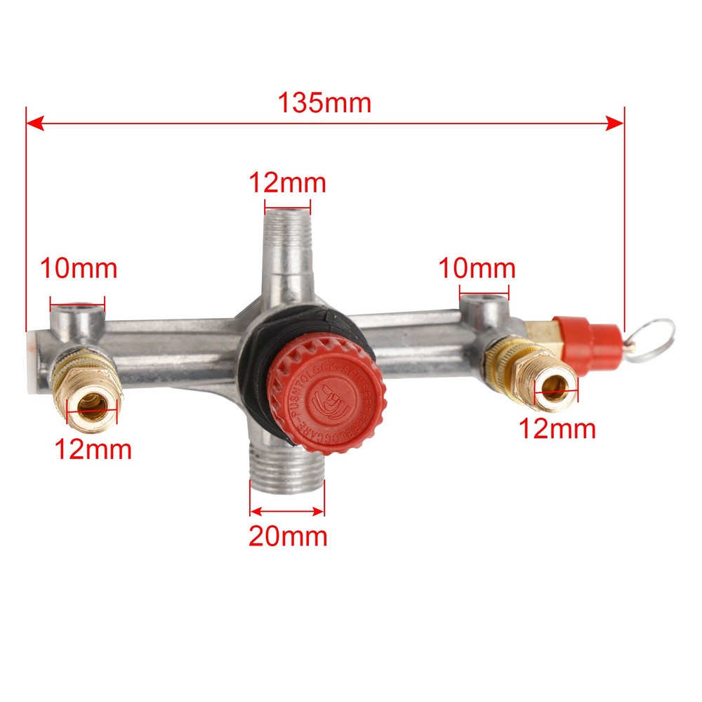 Air Compressor Pressure Valve Switch Control Manifold Regulator Gauges Tool'