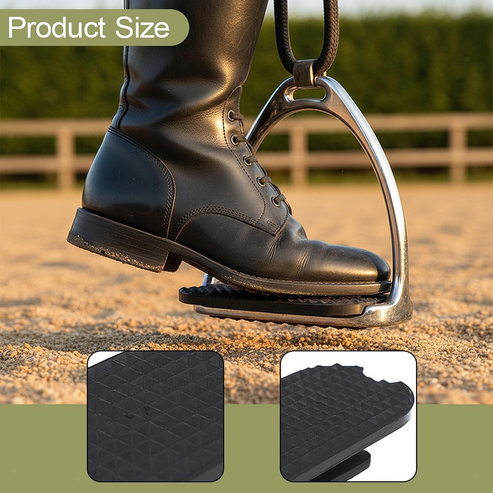 2x Stirrup Rubber Treads Pads Replace Easy Installation Soft Stirrup Inserts