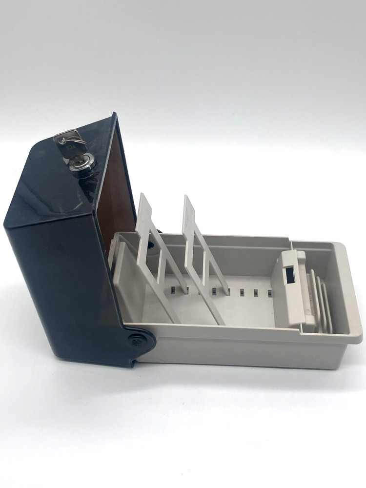 Vintage 30+4 Floppy Disk Storage Box Case Holder With Keys