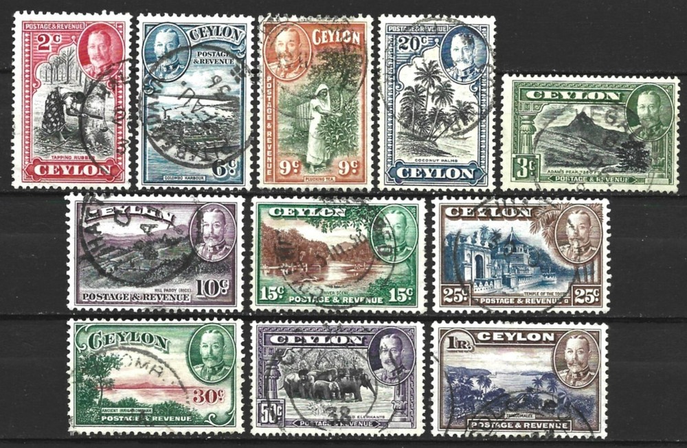 CEYLON KGV 1935-36 SET USED
