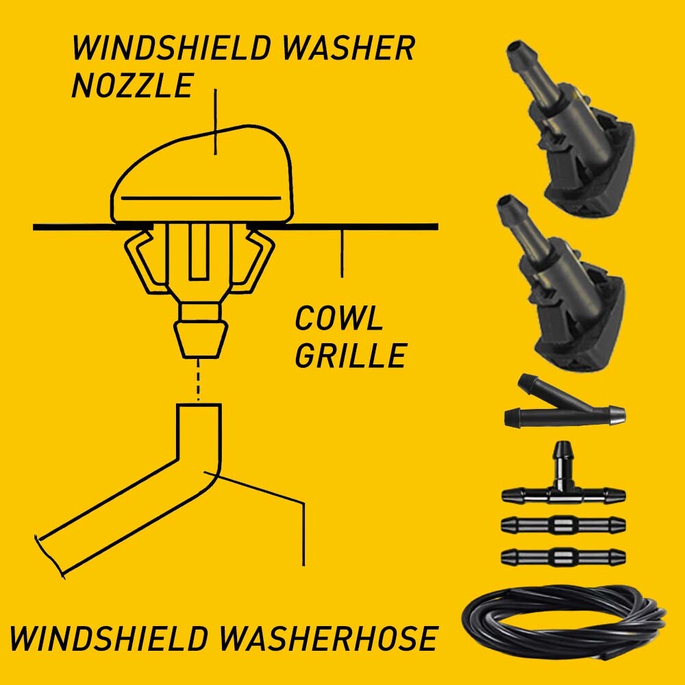 Windshield Wiper Water Washer Spray Nozzle Jet Universal NEW