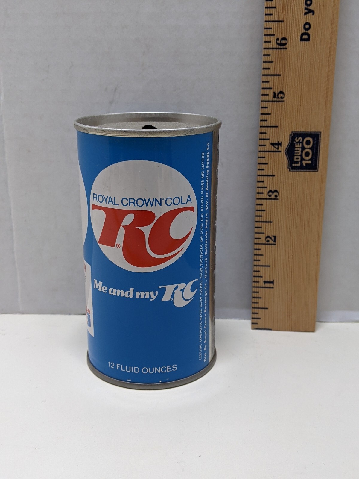 Vintage 70's Royal Crown RC Cola MLB Rusty Staub Baseball Can