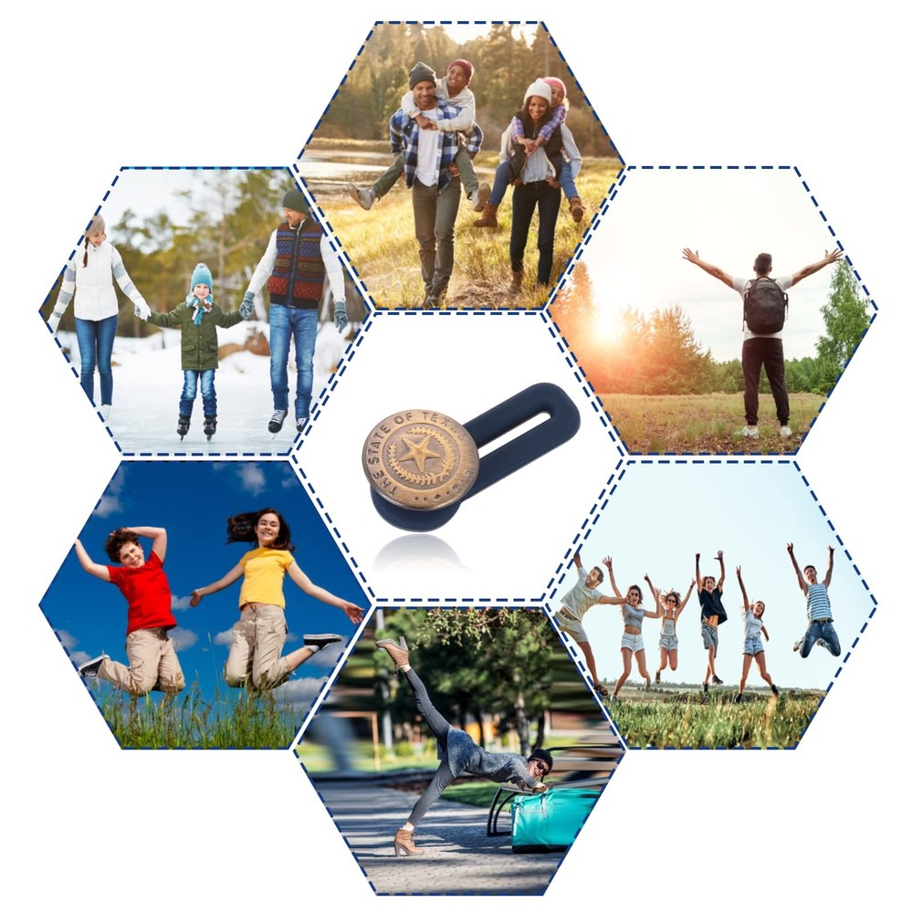 Abeillo 10 Pack Pants Expander Button, 10 Styles Jeans Waist Small, Multiple