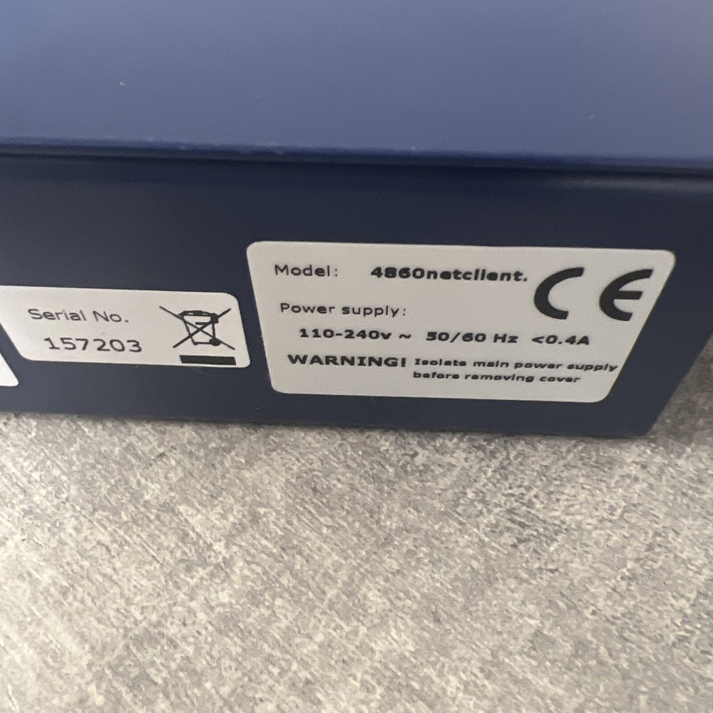 Wharton 4860 Master Clock 4860netcllent