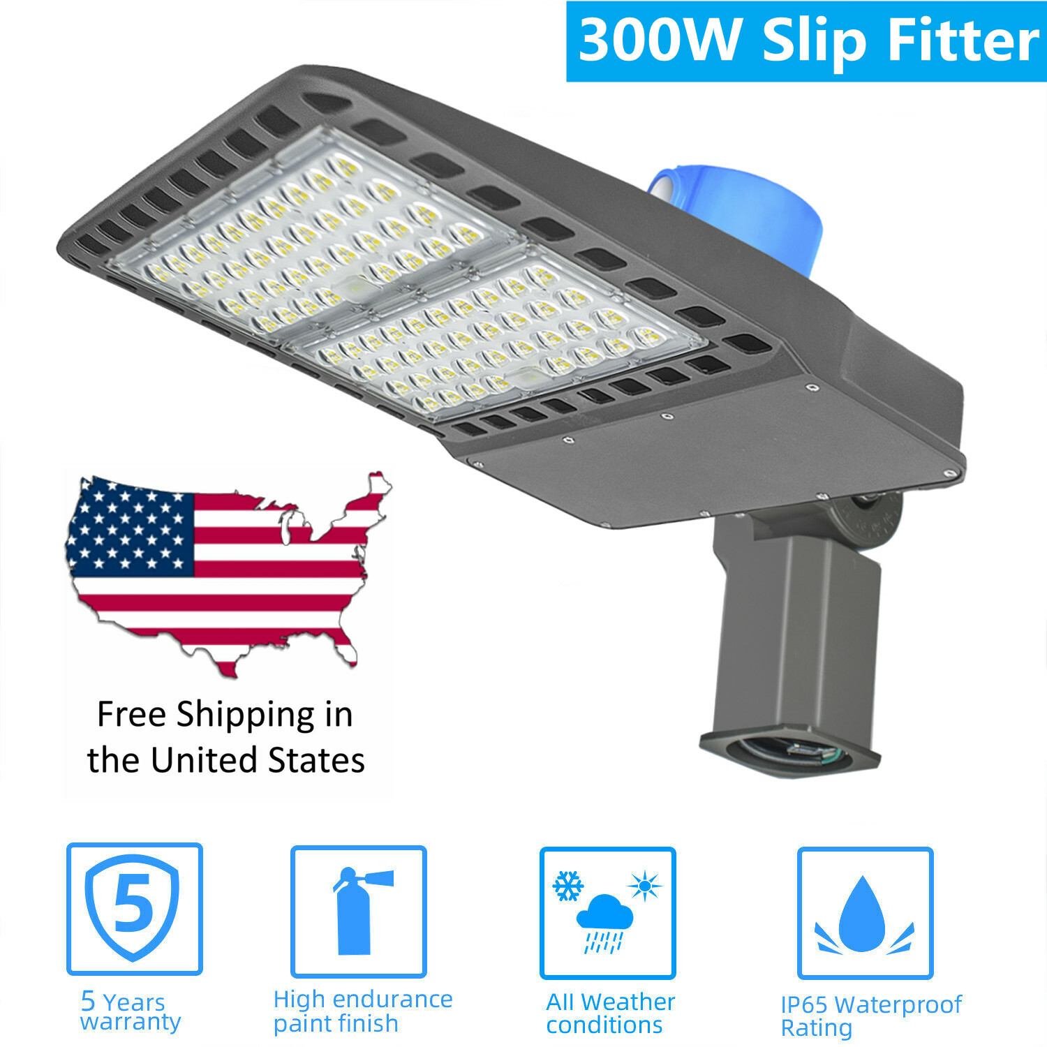 LED Parking Lot Lights 200W 300W Module Street Pole fixture Shoebox Area Light