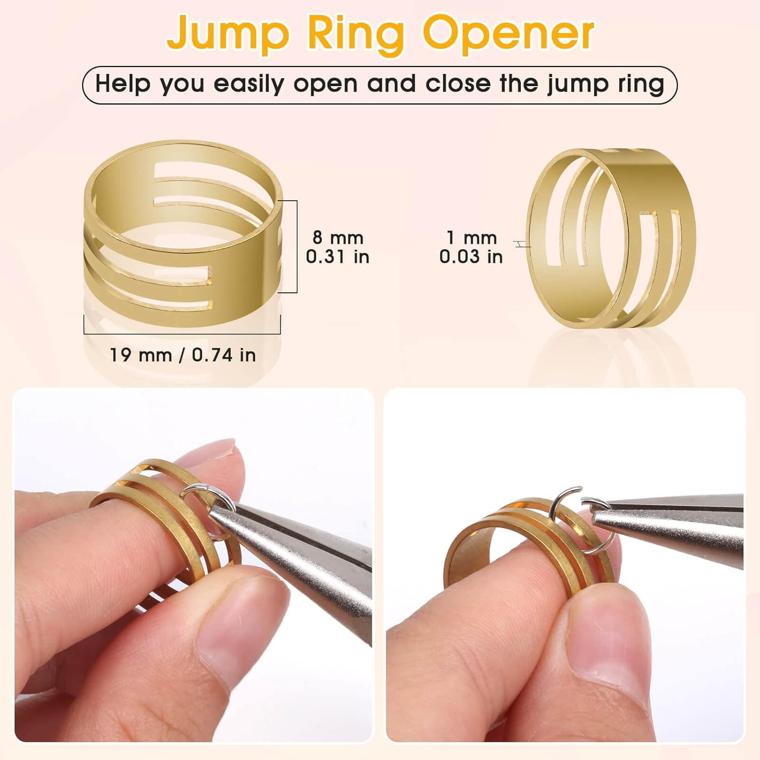4600 Pcs Stainless Steel Open Jump Rings for Jewelry Making DIY Crafts Necklaces