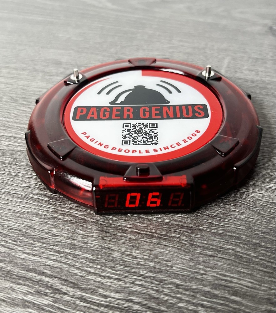 Pager Genius 10 Restaurant Coaster Pagers *Complete Paging System*