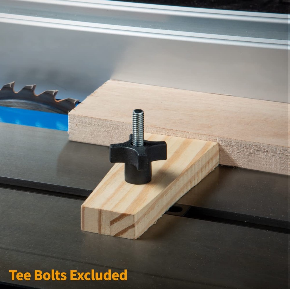 5 Pack 5/16"-18 4 Point Knobs, Threaded Clamping Knobs for T Track & Table Sa...