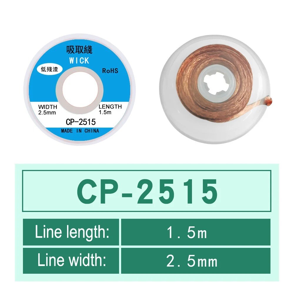Solder Removal Braid Desoldering Wire Mesh Braid Tape Copper Braid for Soldering