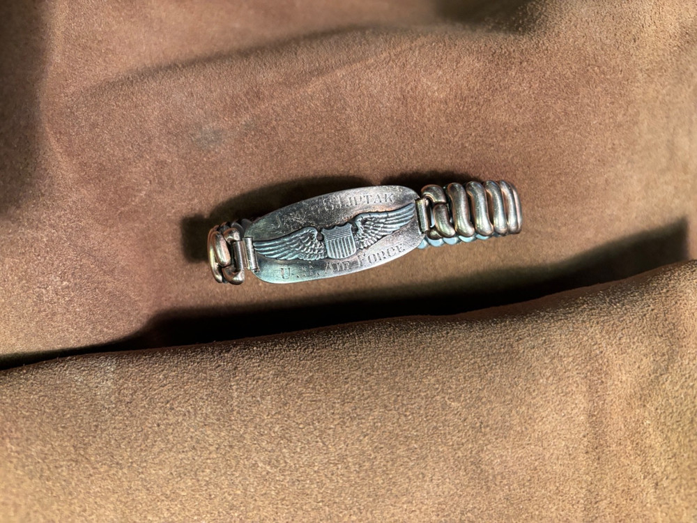 WWll USAAF Pilot Wings ID Bracelet