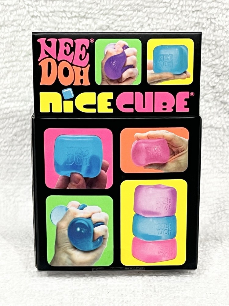Nee Doh Nice Cube Super Solid Squish ! PURPLE Squeeze Toy for Ages 3+
