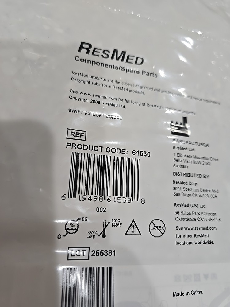 ResMed 61530 Soft Strap Wrap Gray