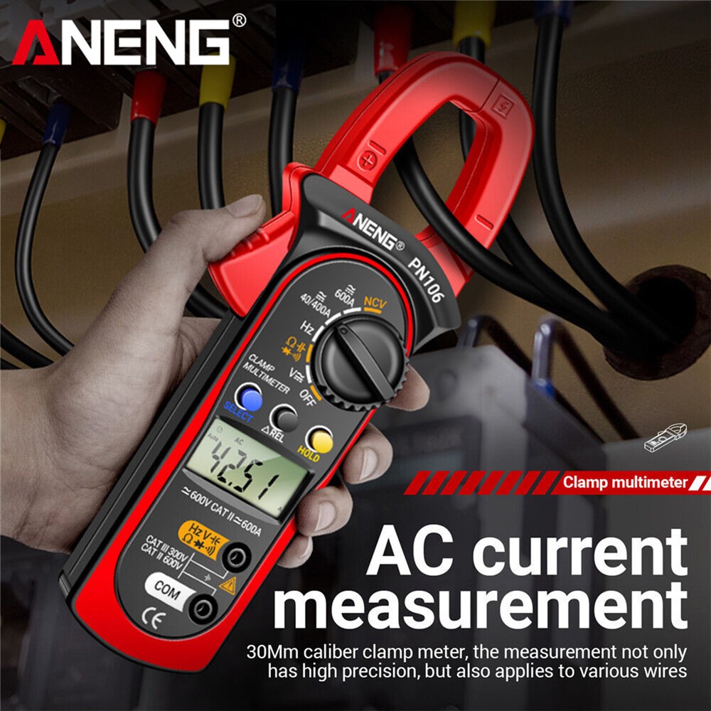 AC/DC Current Digital Clamp Meter Amp Multimeter Handheld Tester 4000 Counts