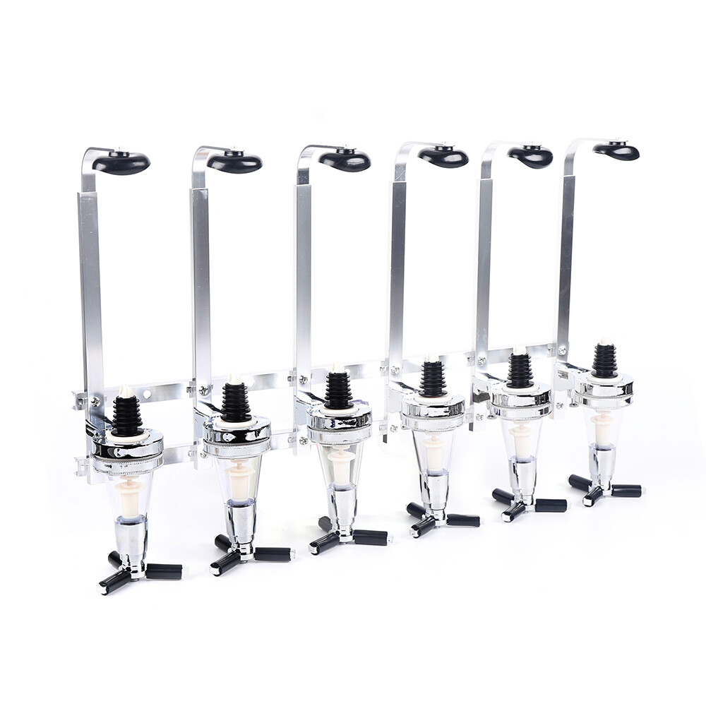 6 Bottle Liquor Dispenser Alcohol Drink Bar Beverage Whiskey Shot Stand Home