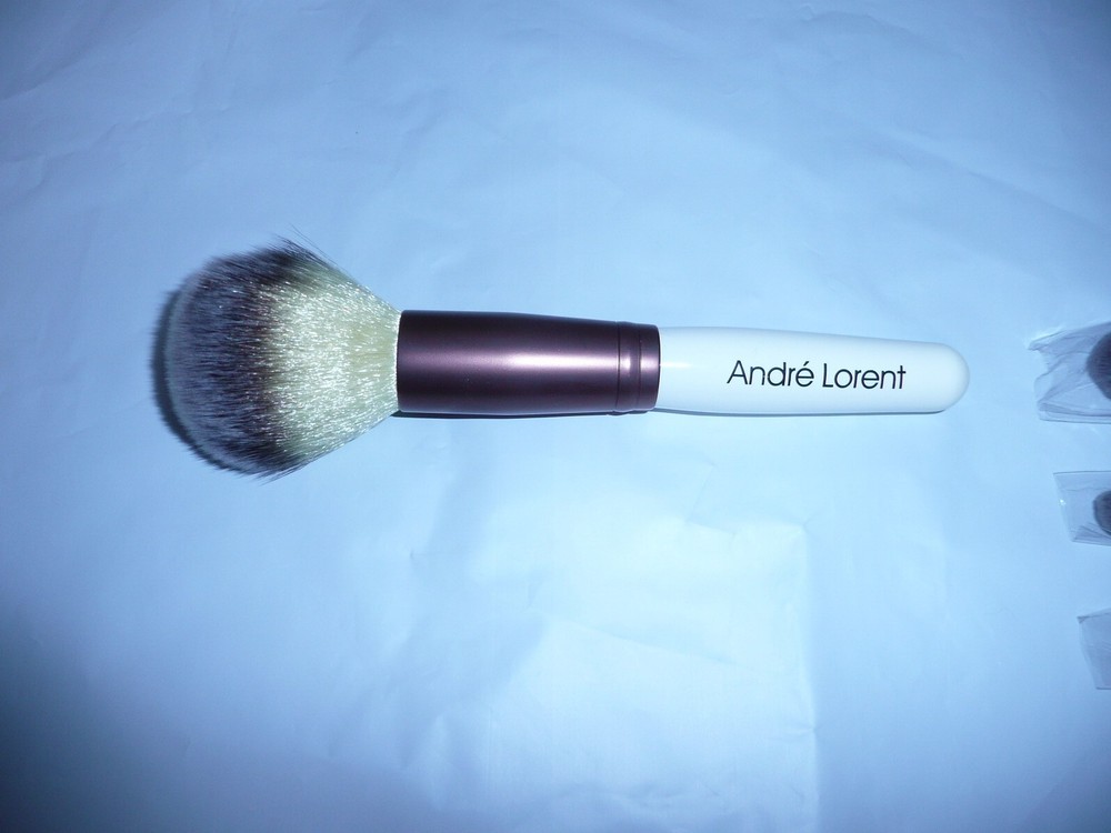 ANDRE LORENT Makeup Brushes 5 Pcs With Leather Box White