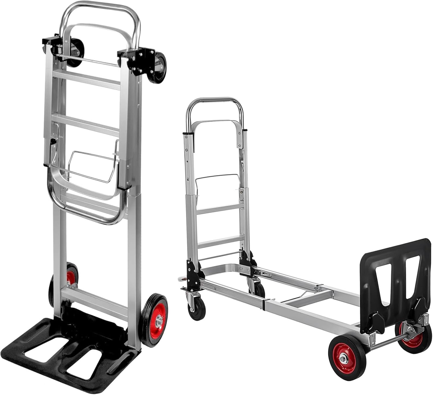 Aluminum Hand Truck 2 in 1 Folding Dolly Cart 400 lbs Capacity Heavy Duty