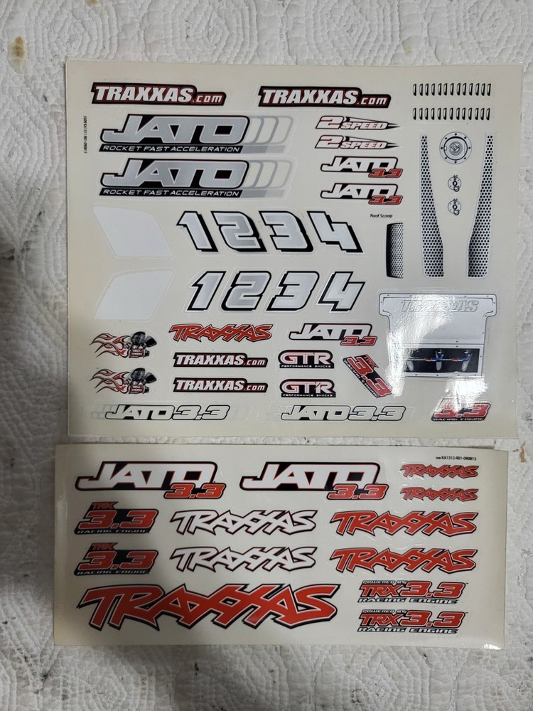 Traxxas Jato RC Decal Sheet