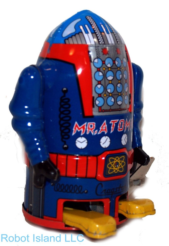 Cragstan Mr. Atomic Wind Up Blue #MS632