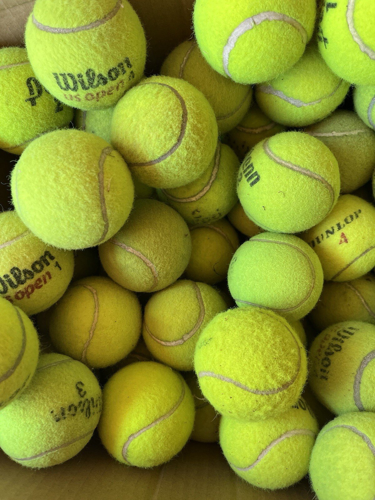 10 of Good Grade used Tennis Balls from Wilson, Dunlop, Penn, Head, etc Dog Toys