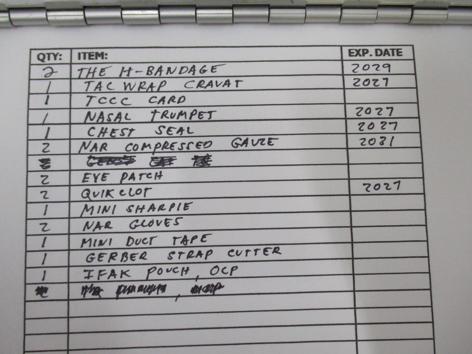 USED ARMY AIR FORCE OCP IFAK FIRST AID KIT JFAK MULTICAM QUICK CLOTT EXP.2027