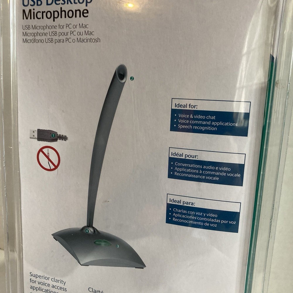 New Logitech USB Noise Canceling Desktop Microphone for PC Mac