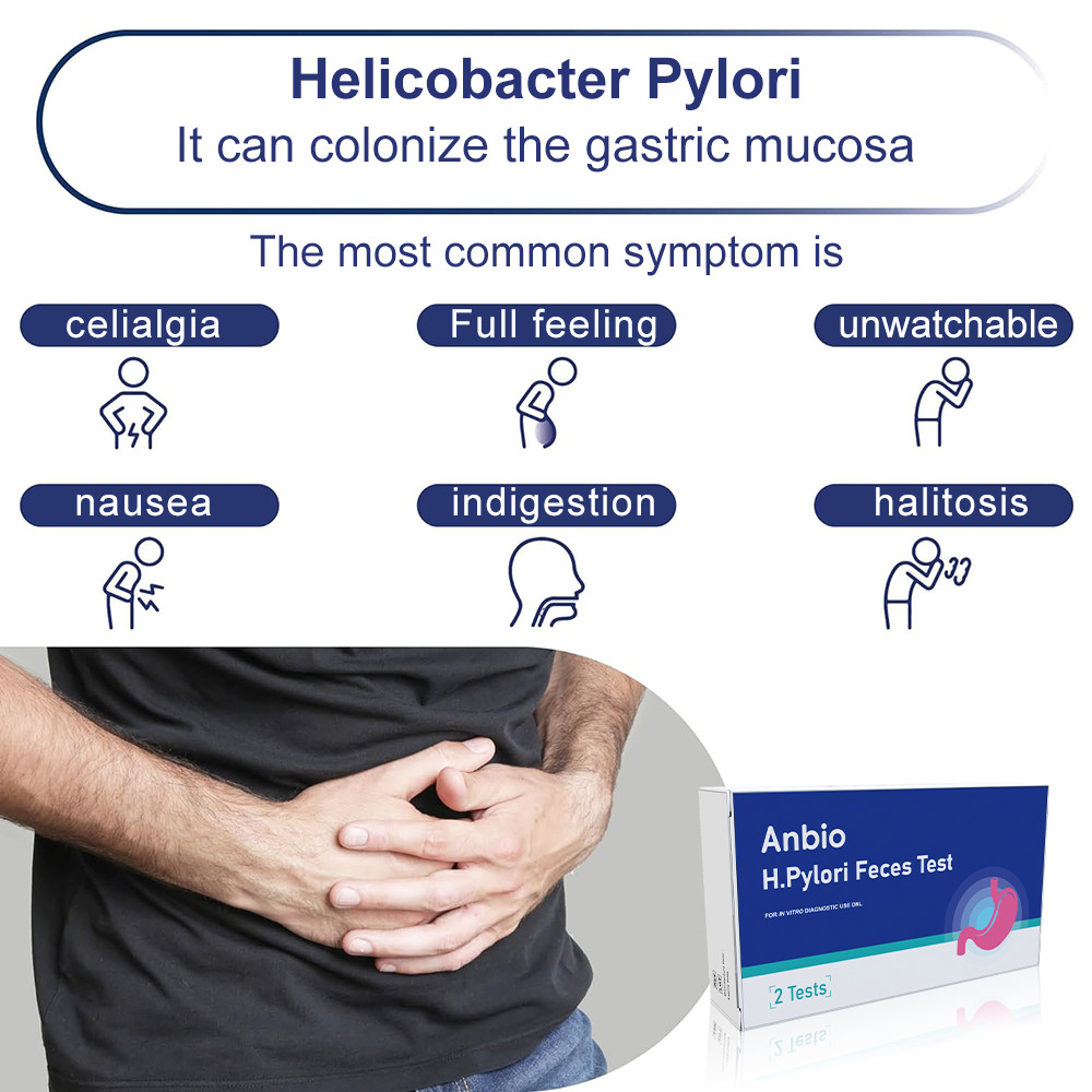 2 pcs * Helicobacter Pylori Tests for home use H.P Test Kit Antigen Rapid Test