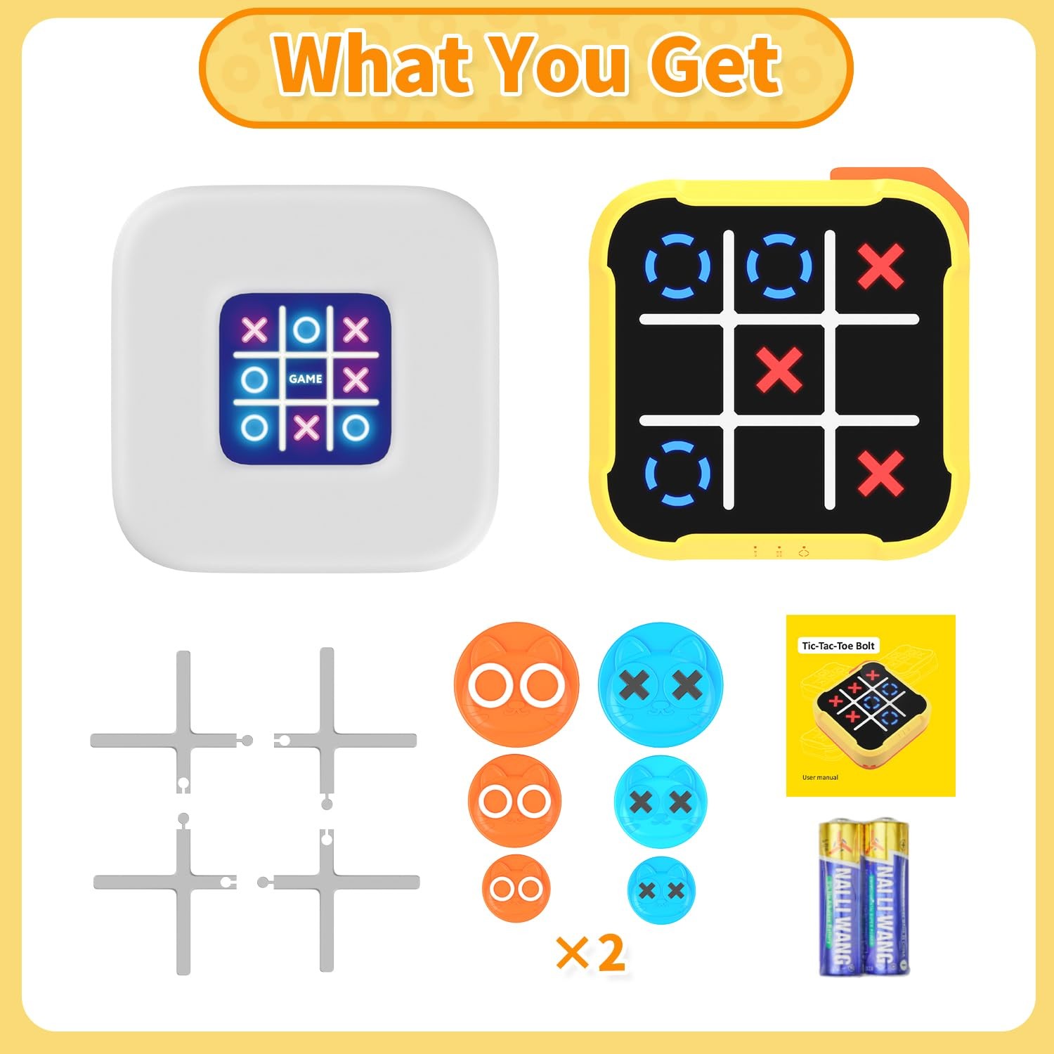 4 in 1 Electronic Tic Tac Toe Handheld Digital Puzzle Game