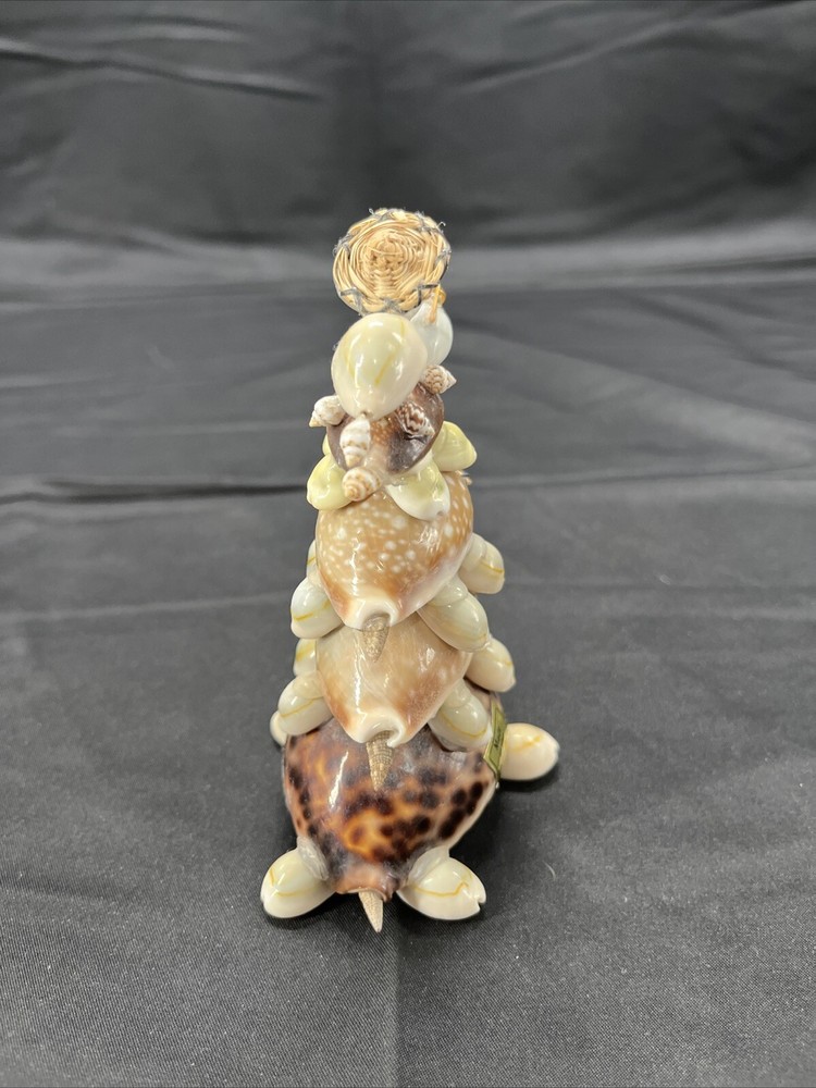 Kitschy Stacked Turtles Seashell Bobbing Bobble Head Nodder Figurine Beach
