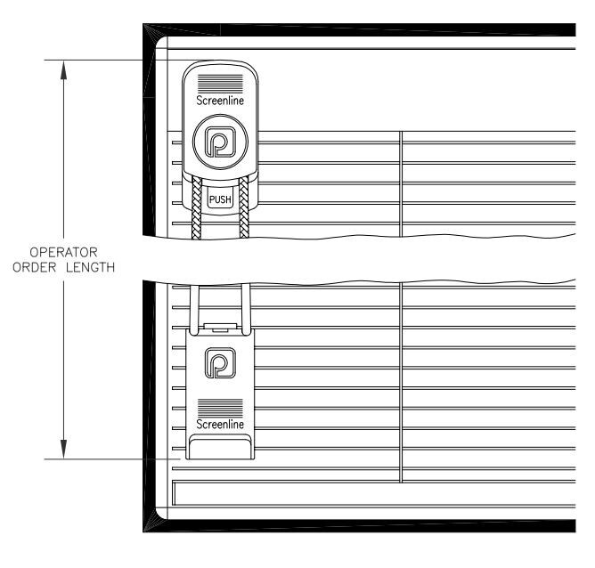Screenline Cord Blind Operator, Controller - 34" - Andersen Patio Door - NEW
